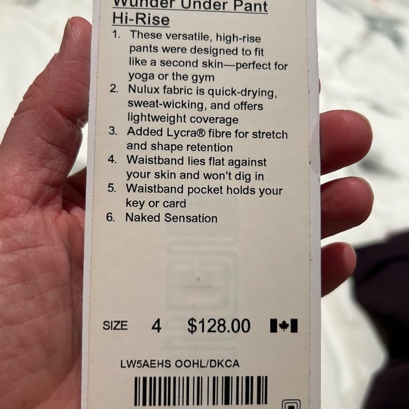 Lululemon Wunder Under High Rise Pants Size 4 - Picture 4 of 5